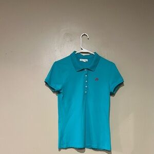 Aeropostale Women A87 Solid Classic Piqué Polo Shirt Style 4163 Dreamy Aqua